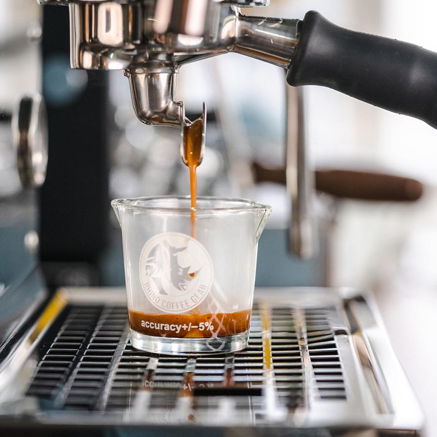 Rhino Coffee Gear - Shot Glas mit Griff und 2 Ausläufen 70ml