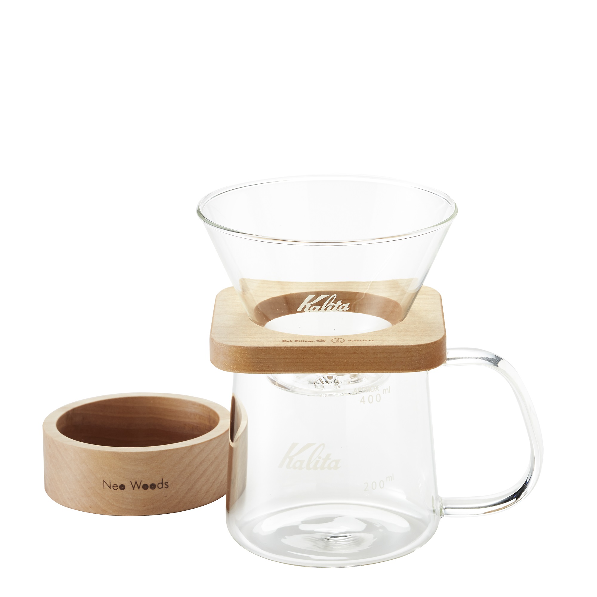 Kalita - Square Shape Set aus Glas und Holz Kalita - Square Shape Set aus Glas und Holz