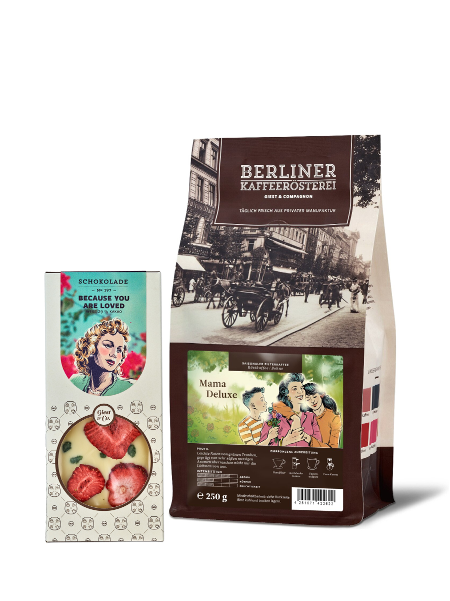 Set "Mama Deluxe" mit 1kg Kaffee + Schokoladentafel
