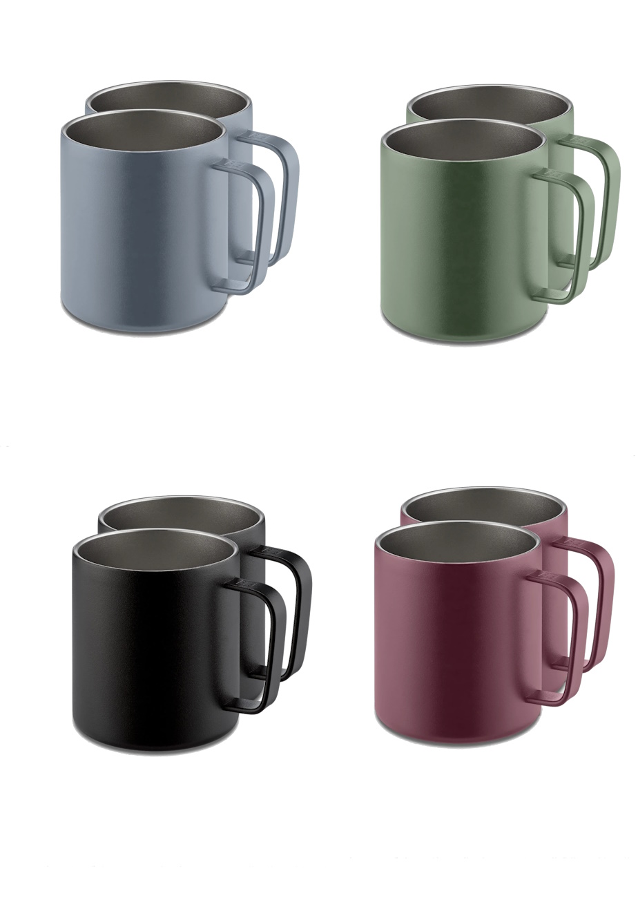 Lambda Coffee - Outdoor Thermobecher "Atacama", 2er Set, 360ml schwarz Lambda Coffee - Outdoor Thermobecher "Atacama", 2er Set, 360ml schwarz