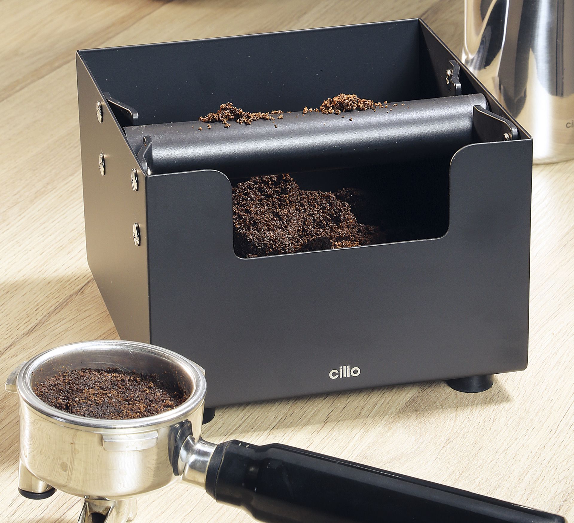 Cilio - Ausschlagdose Knock Box Abschlagbehälter  BARISTA 16 x 16 cm