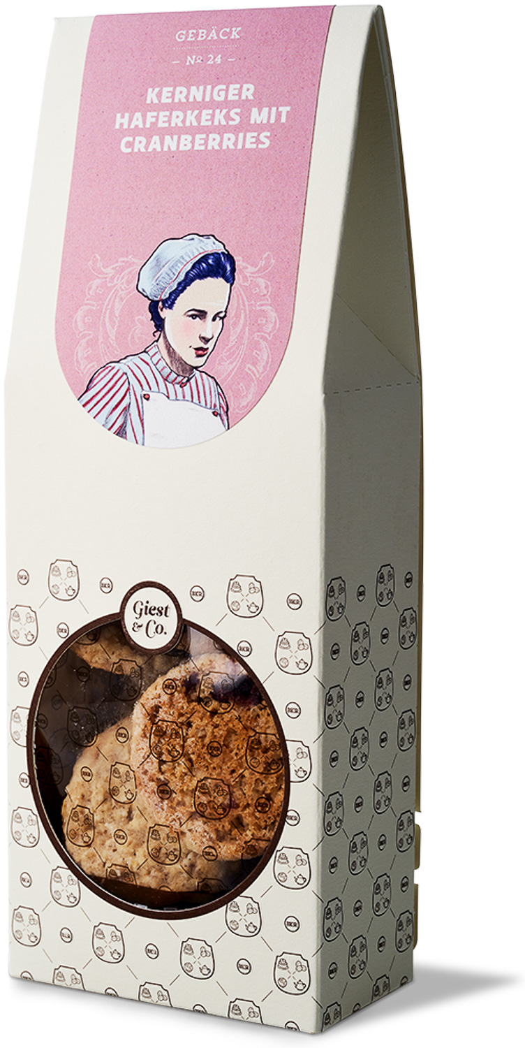 Gebäck - Kerniger Haferkeks mit Cranberries - Nr. 24 Gebäck - Kerniger Haferkeks mit Cranberries - Nr. 24