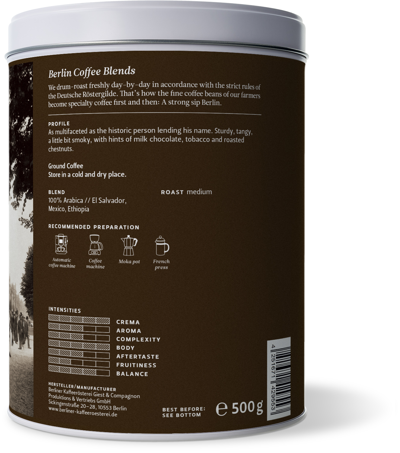 Berliner König Friedrich I. Mischung (gemahlen) Berliner König Friedrich I. Mischung (gemahlen)