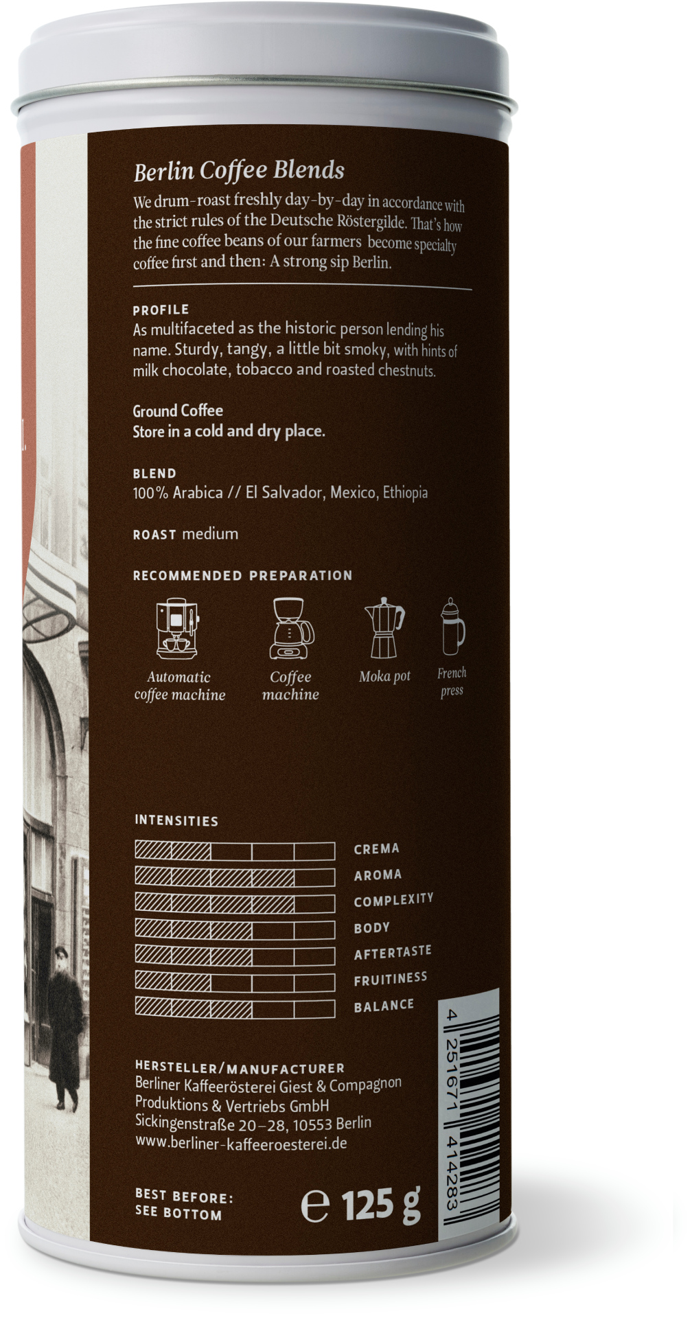 Berliner König Friedrich I. Mischung (gemahlen) Berliner König Friedrich I. Mischung (gemahlen)