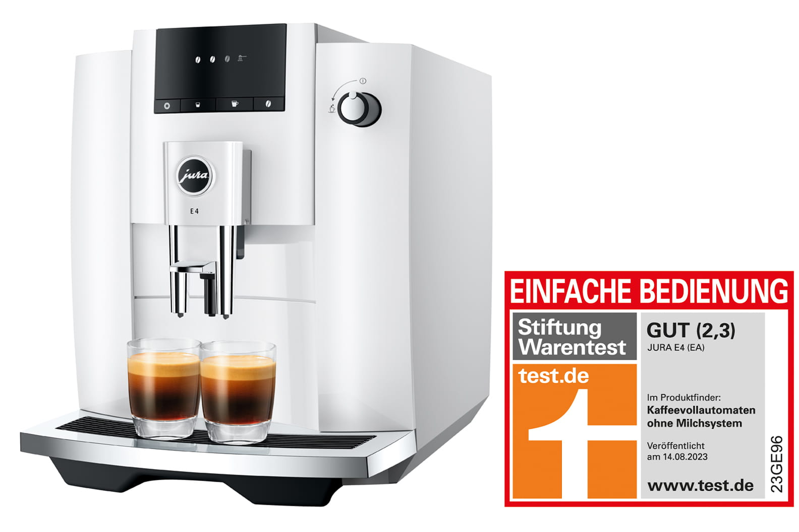Jura - E4 Piano White 15433 (EA) +Vorführgerät+