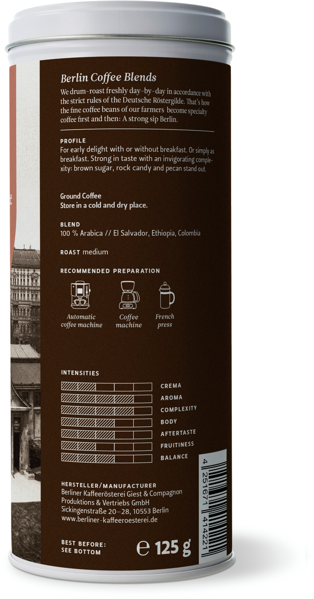 Berliner Frühstückskaffee (gemahlen) Berliner Frühstückskaffee (gemahlen)