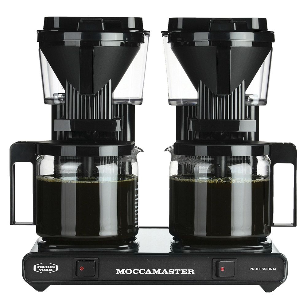 Moccamaster - KBG 744 mit 2 Kannen bis zu 20 Tassen, schwarz für Büro und Café