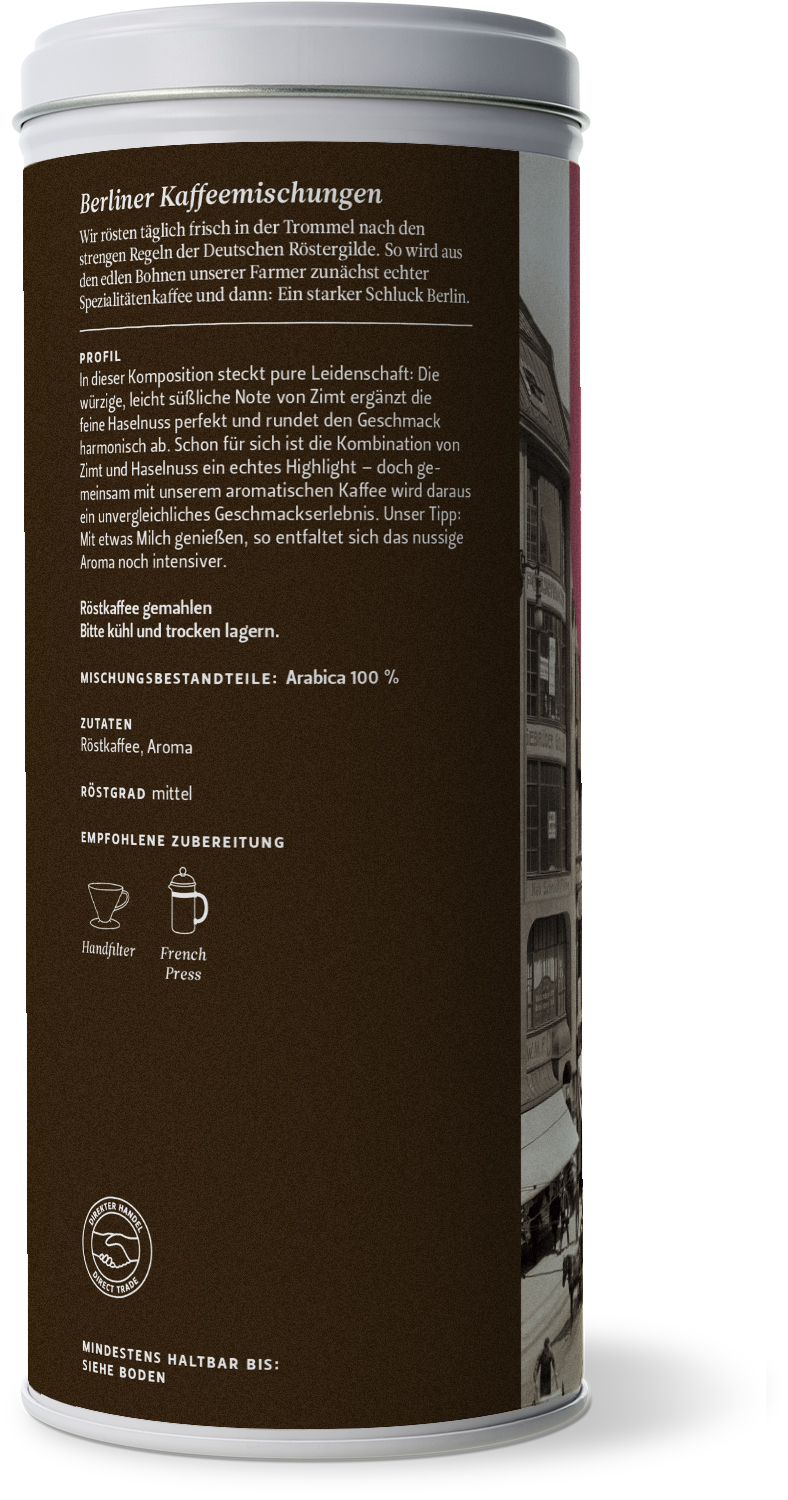 aromatisierter Kaffee Haselnuss-Zimt (125g / gemahlen)