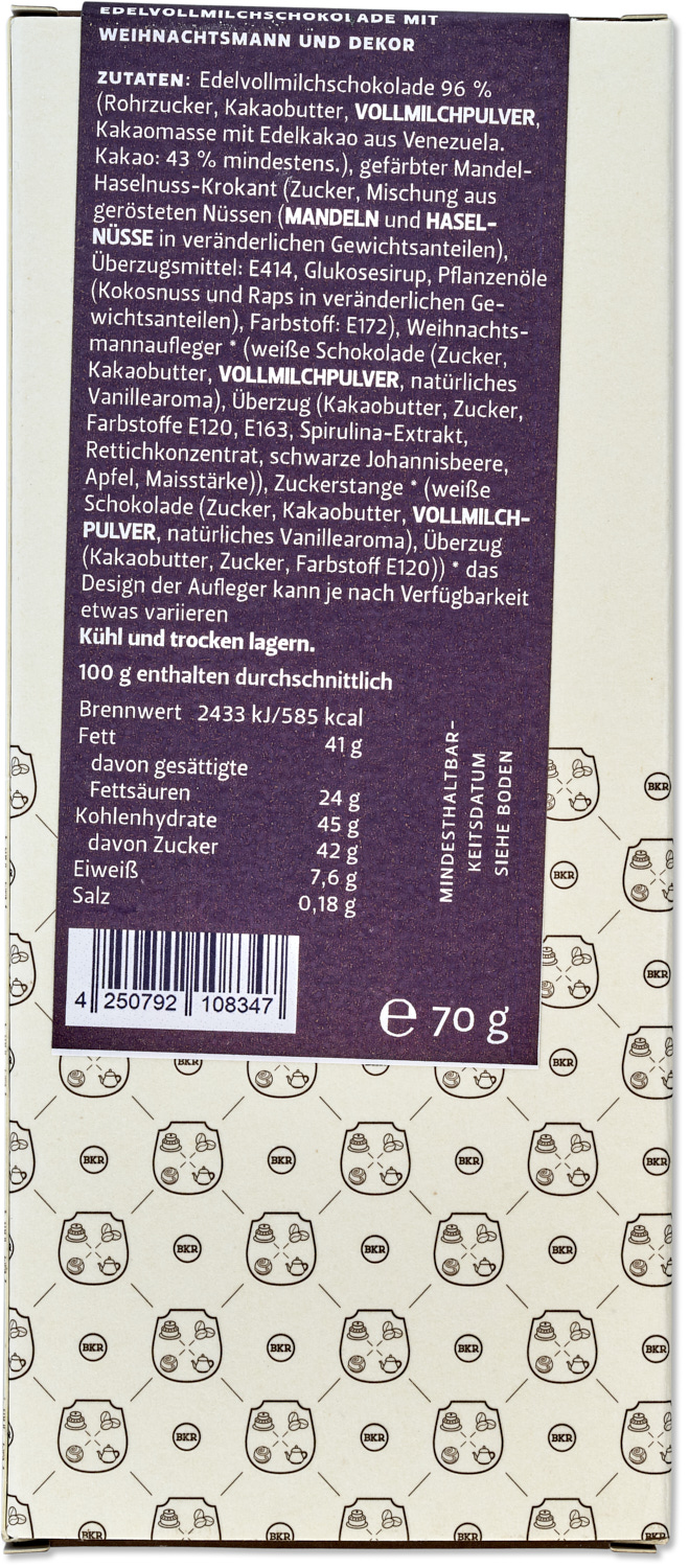 Tafel - Weihnachtsmann - Vollmilch - Nr. 83