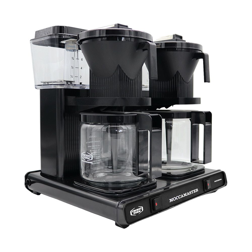 Moccamaster - KBG 744 mit 2 Kannen bis zu 20 Tassen, schwarz für Büro und Café