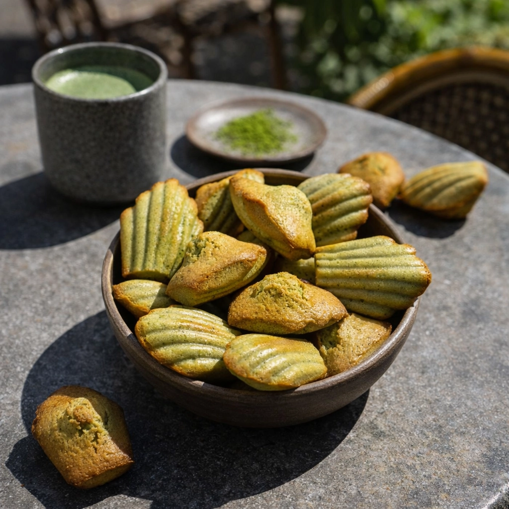 Grüntee-Zitronen-Madeleines