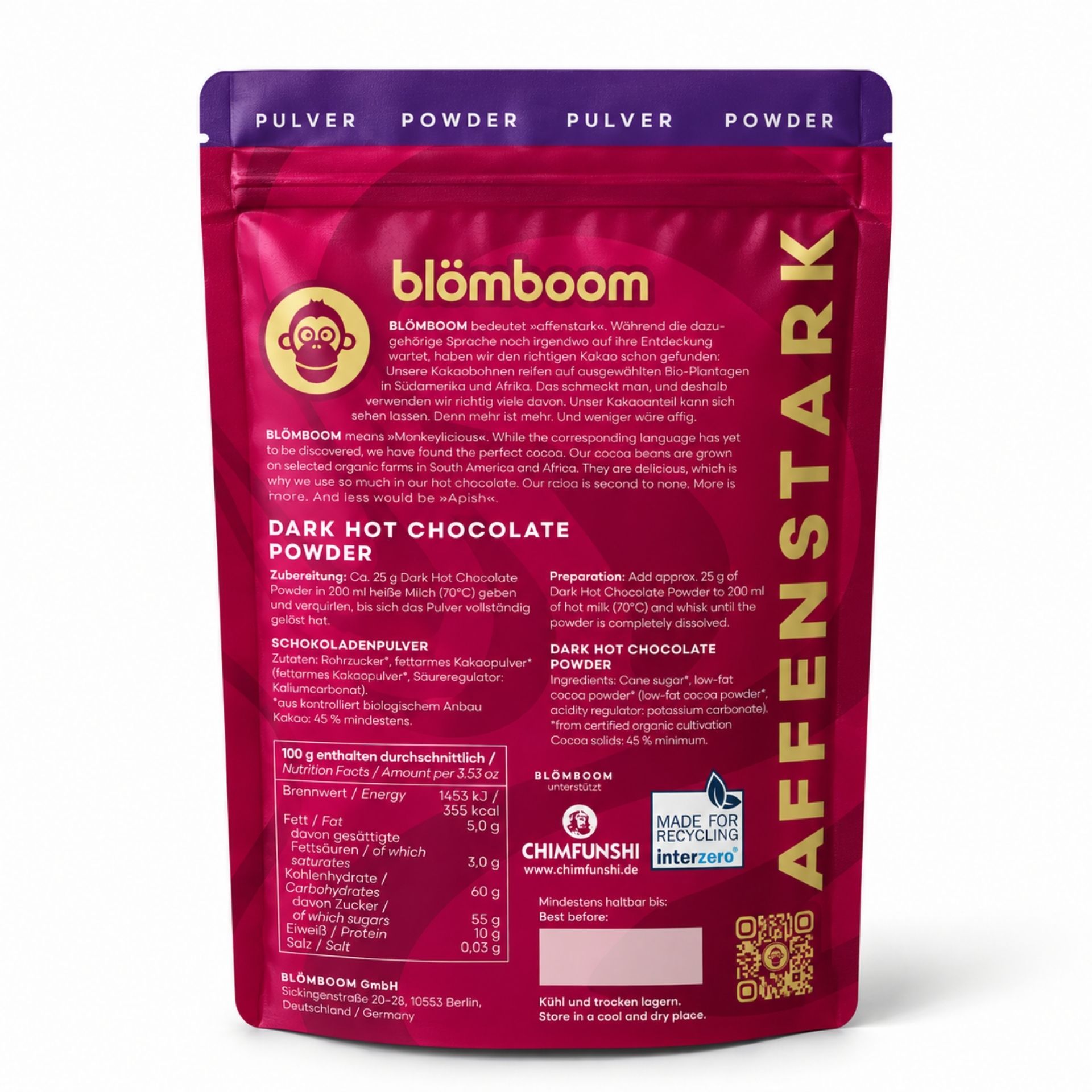 Blömboom - Dark Hot Chocolate Powder BIO