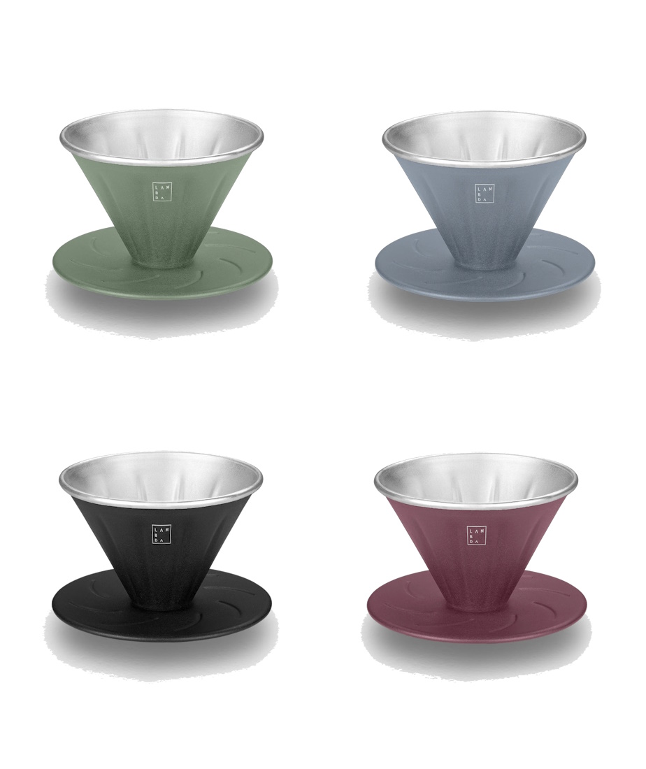 Lambda Coffee - Outdoor Kaffee Handfilter "Sierra" Edelstahl blau