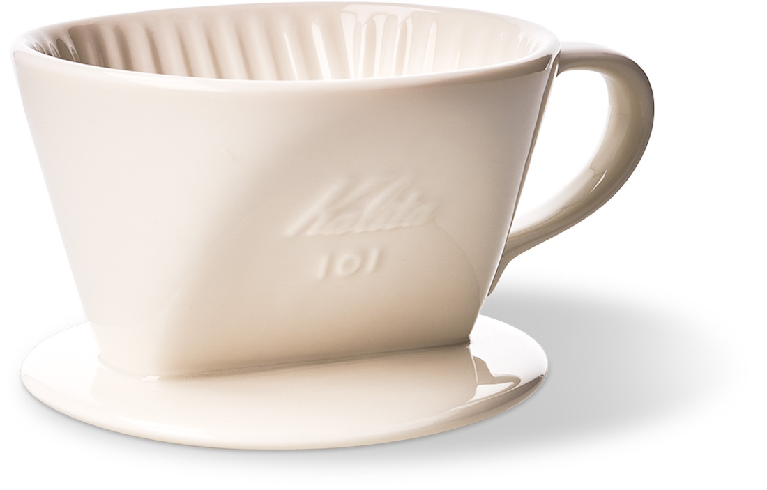 Kalita - 101 Dripper | Handfilter 1 bis 2 Tassen weiß Kalita - 101 Dripper | Handfilter 1 bis 2 Tassen weiß
