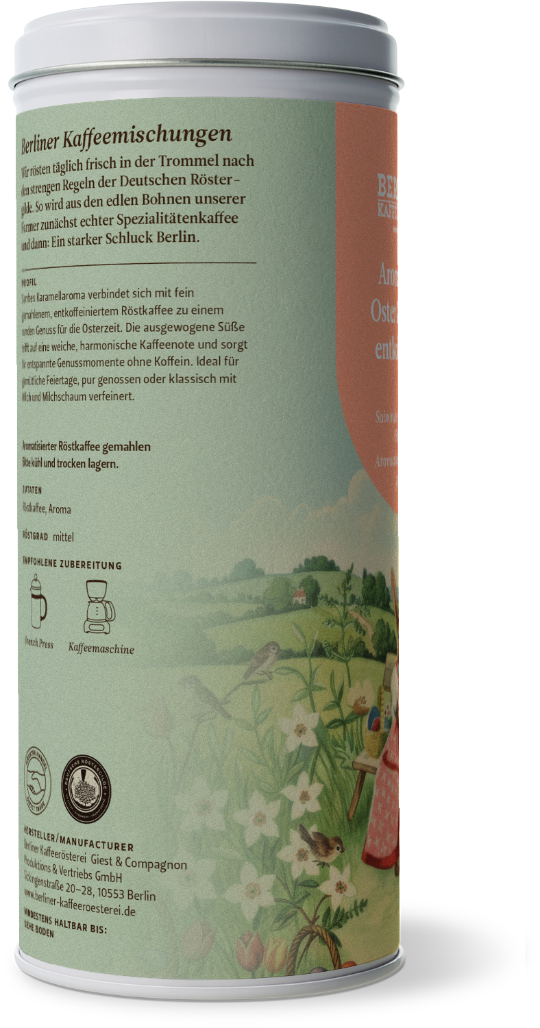 aromatisierter Oster Karamell Kaffee entkoffeiniert (125g / gemahlen)