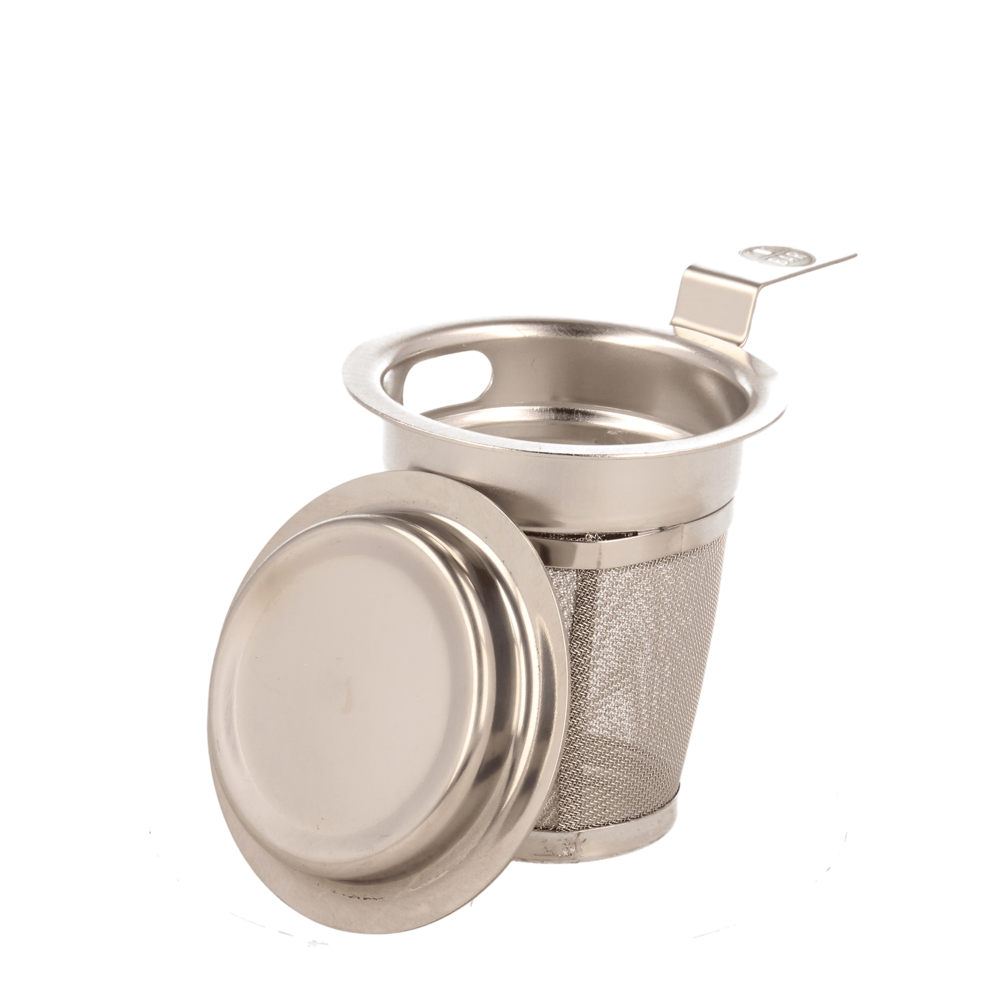 Tee-Sieb „Teezeit“ mit Ablage (Größe: L; Ø: 8 cm; H: 7 cm) Tee-Sieb „Teezeit“ mit Ablage (Größe: L; Ø: 8 cm; H: 7 cm)