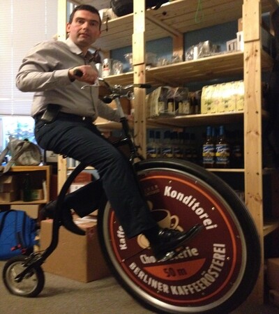 Stefan Richter auf Fahrrad