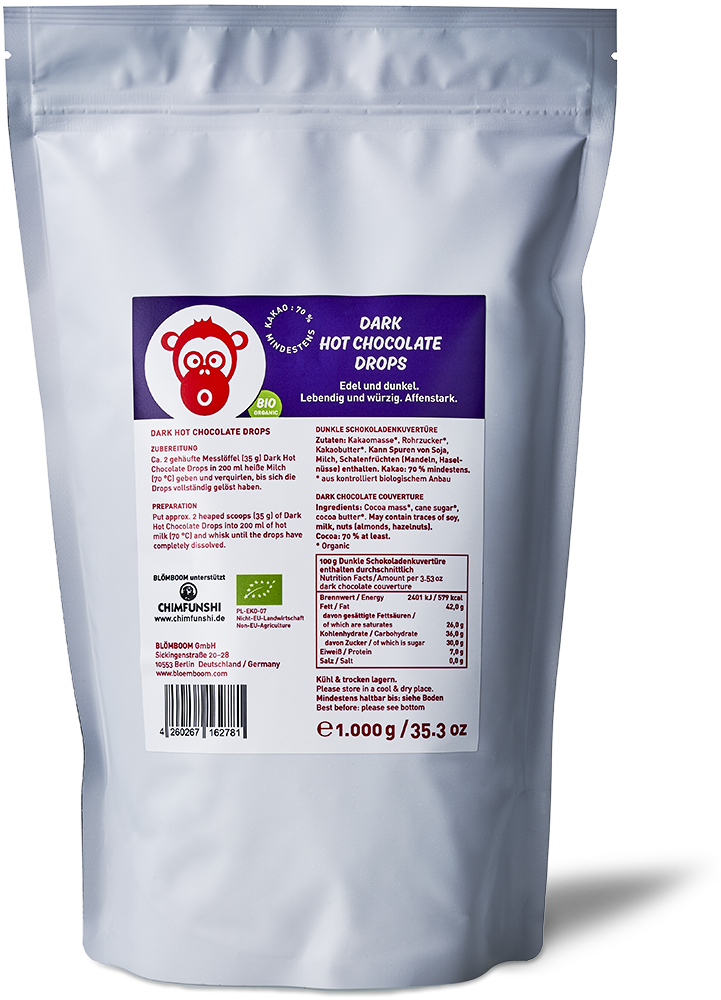 Blömboom - Dark Hot Chocolate Drops BIO Blömboom - Dark Hot Chocolate Drops BIO