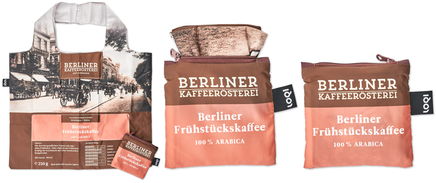 BKR - Recycling-Tragetasche M - LOQI - Kaffee