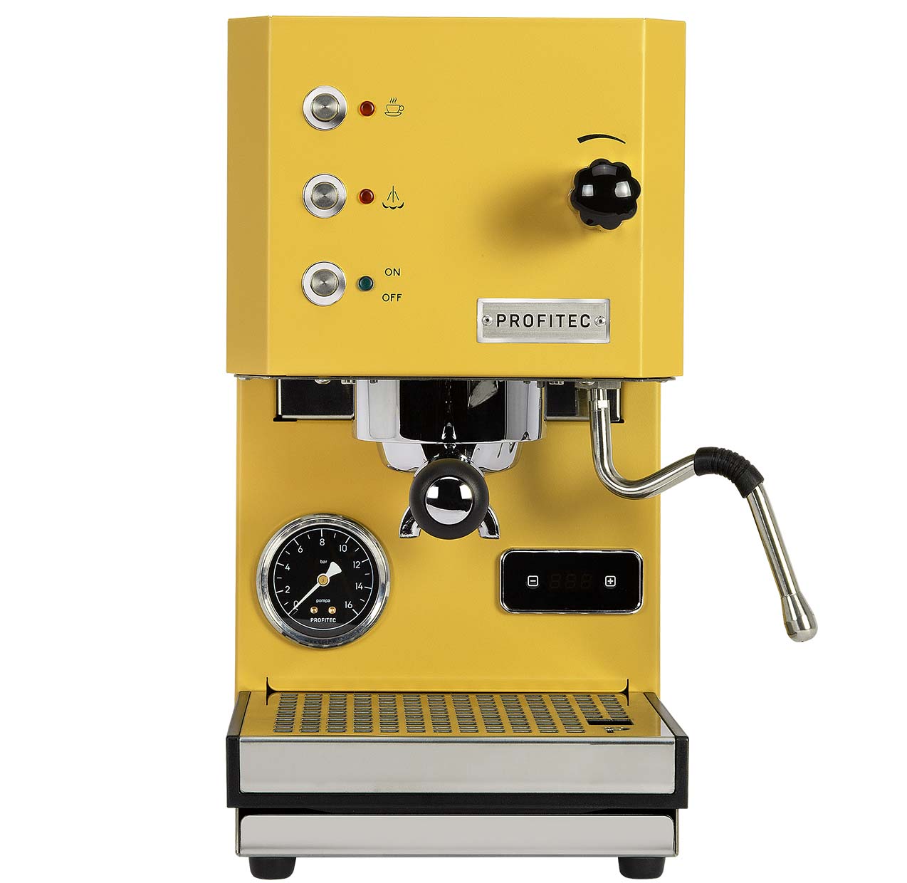 Profitec GO - kompakte Siebträger Espressomaschine 58mm PID gelb
