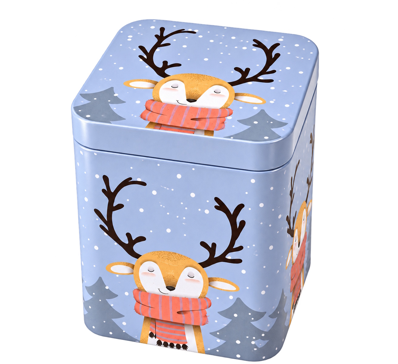 Teedose im Weihnachtsdesign für 100g Tee