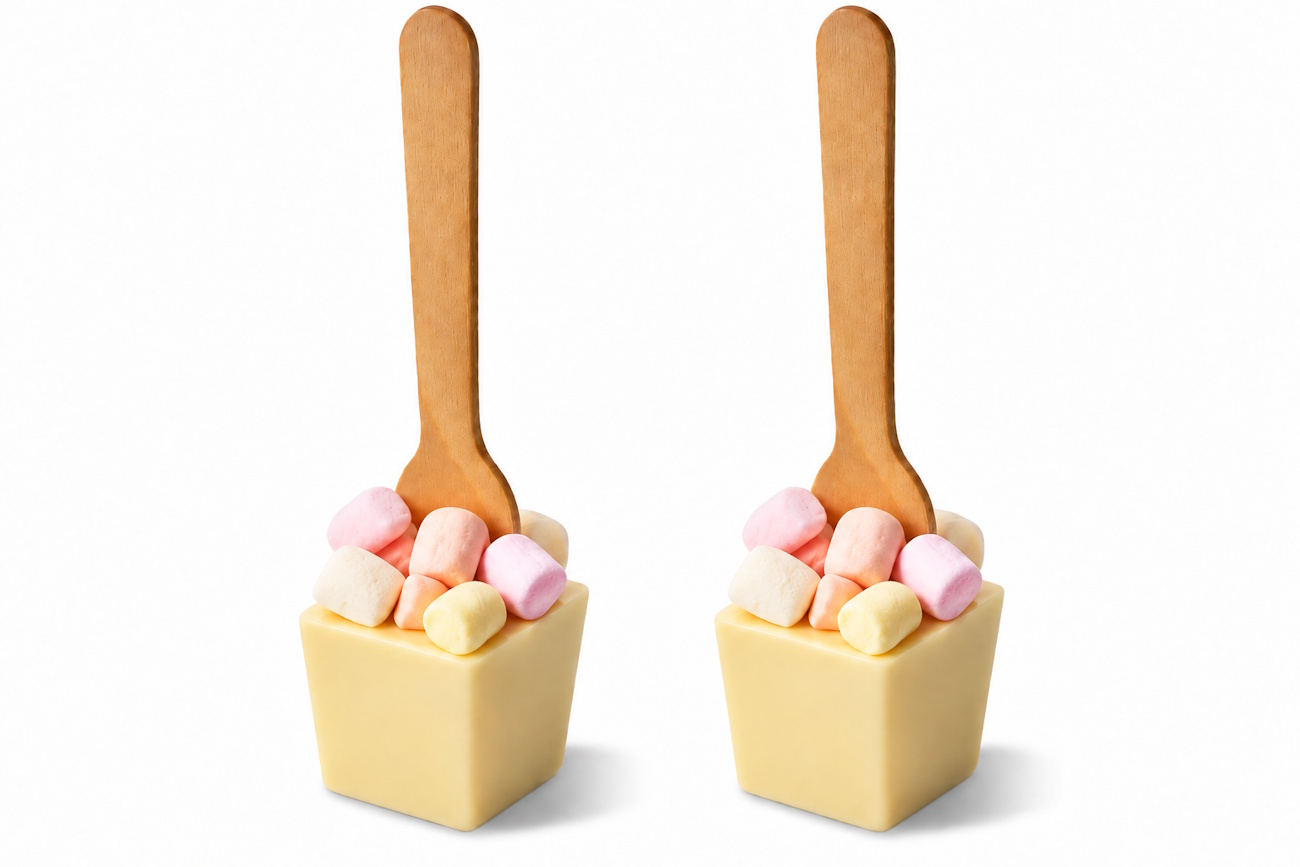 BKR - Trinkschokoladenstick Set weisse Schokolade mit Marshmallows
