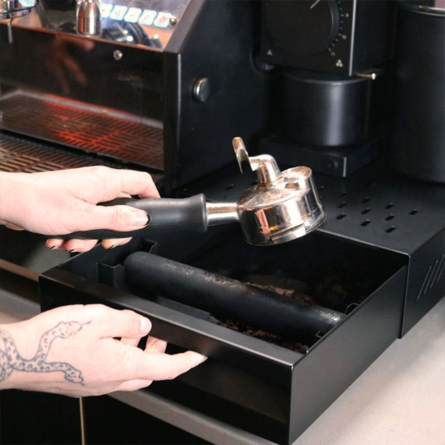 Rhino Coffee Gear - Kaffeesatzlade Knockbox Abschlagkasten Sudschublade schwarz