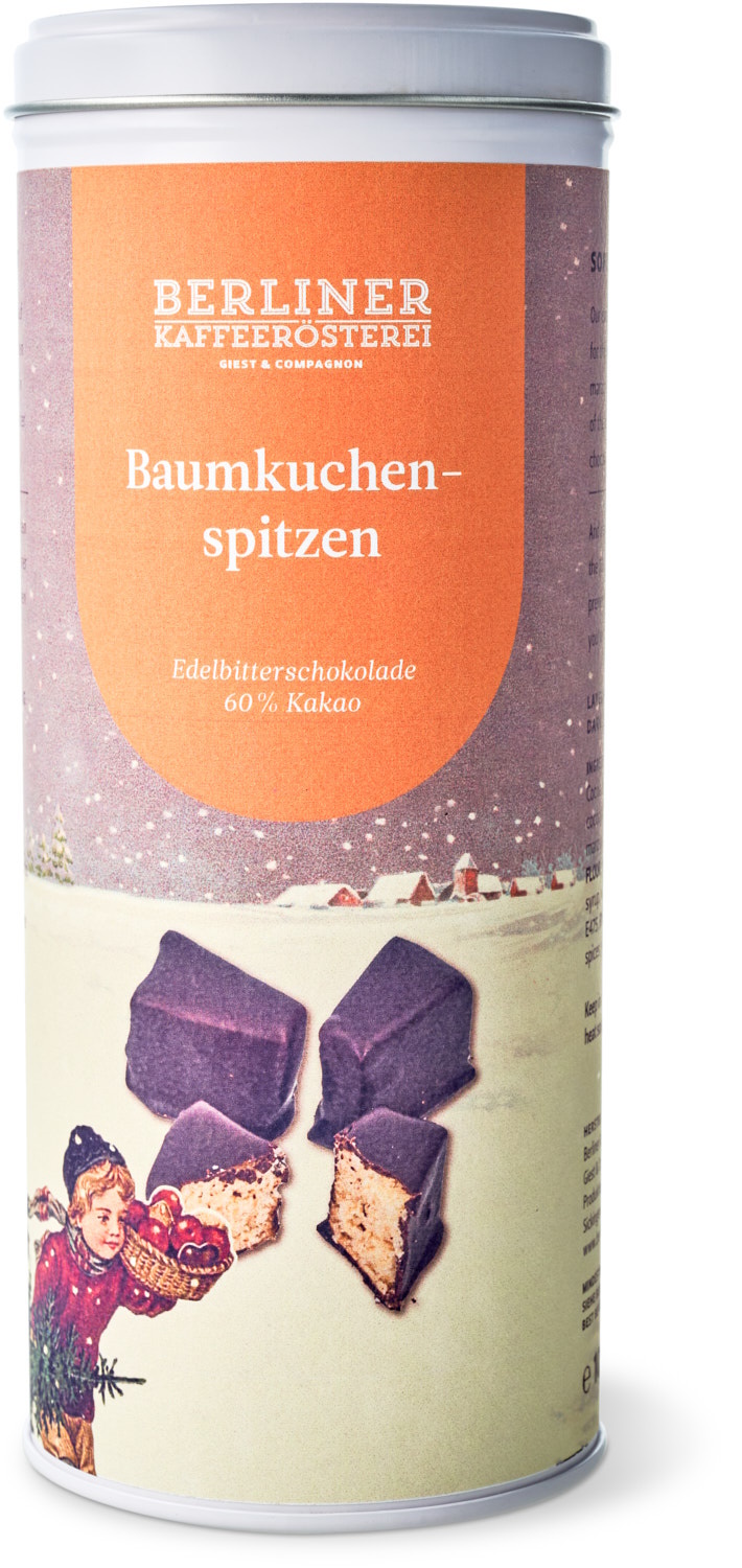 Baumkuchenkonfekt Nr. 03 in Edelbitterschokolade 60% Baumkuchenkonfekt Nr. 03 in Edelbitterschokolade 60%
