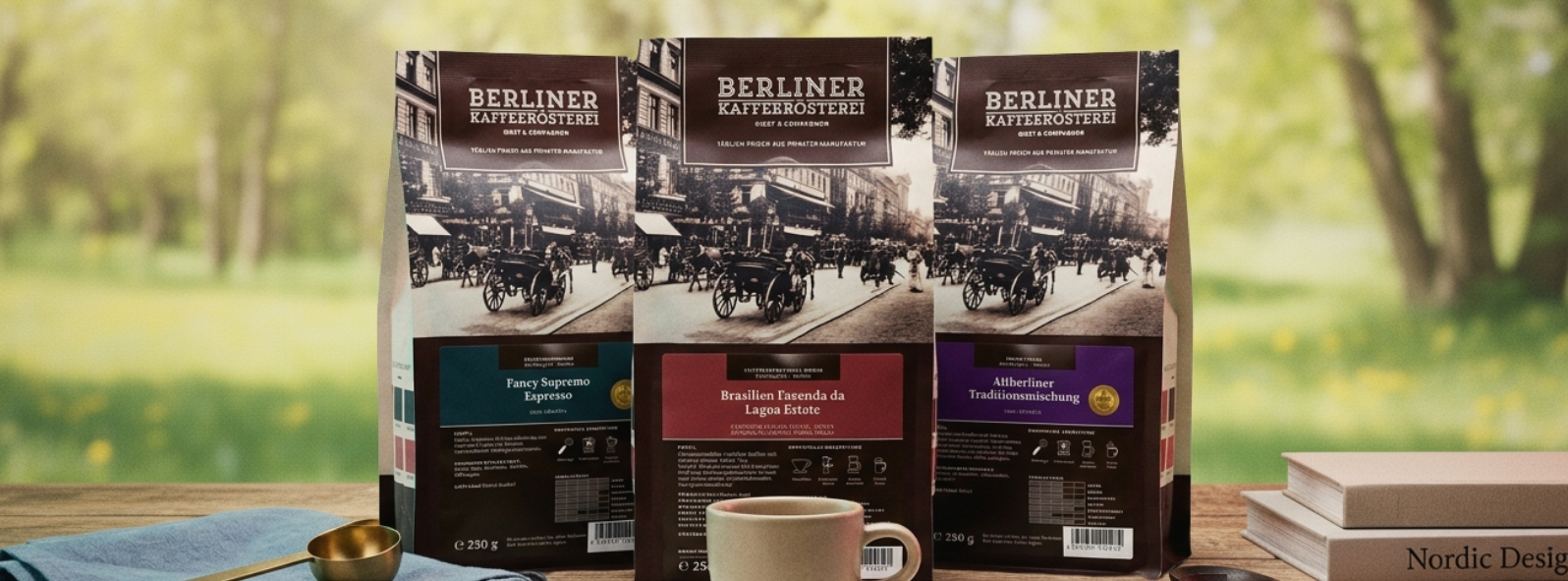 Frischen Kaffee im Frühling und Sonnenlicht genießen - Hintergrund