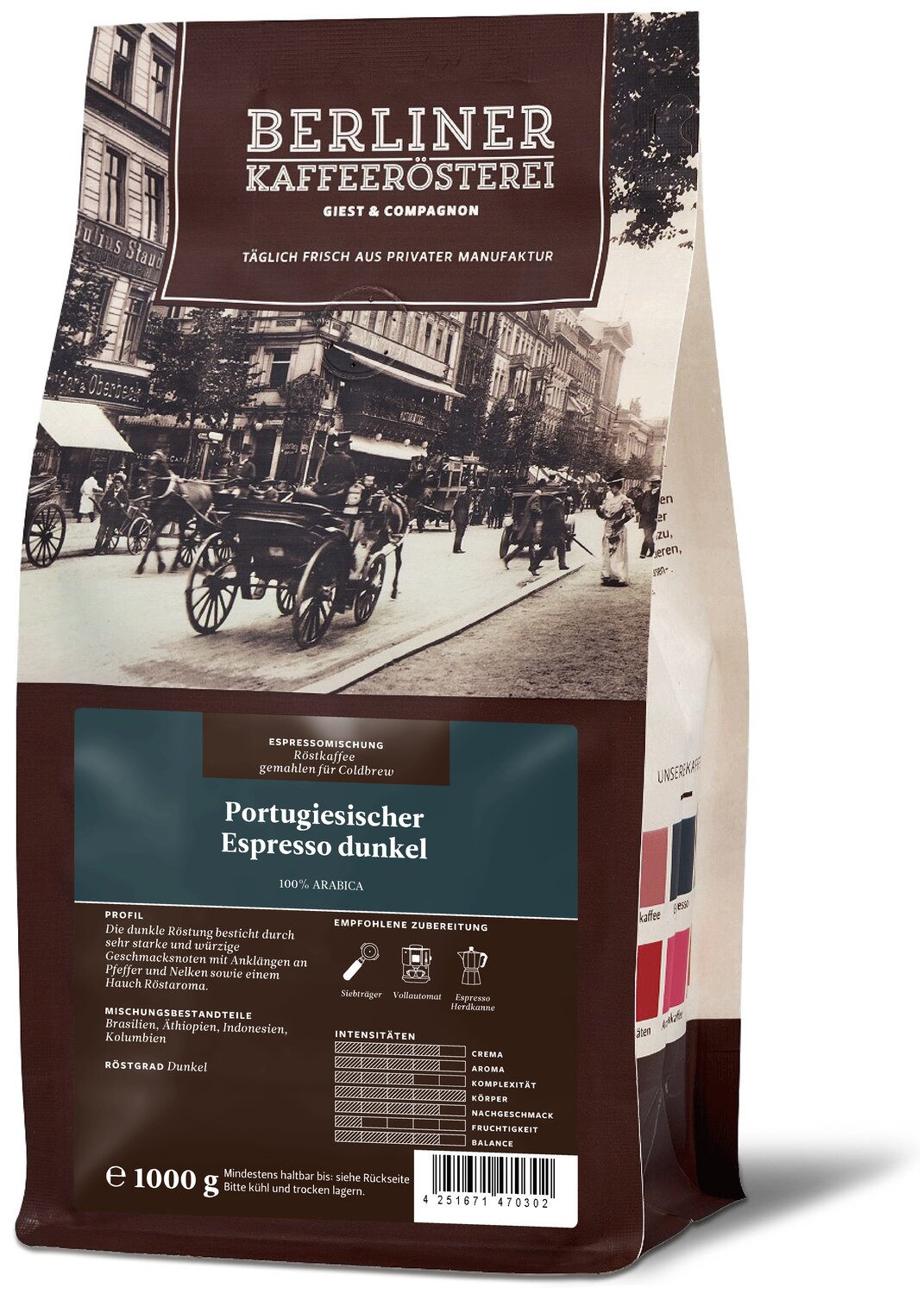 Portugiesischer Espresso dunkel