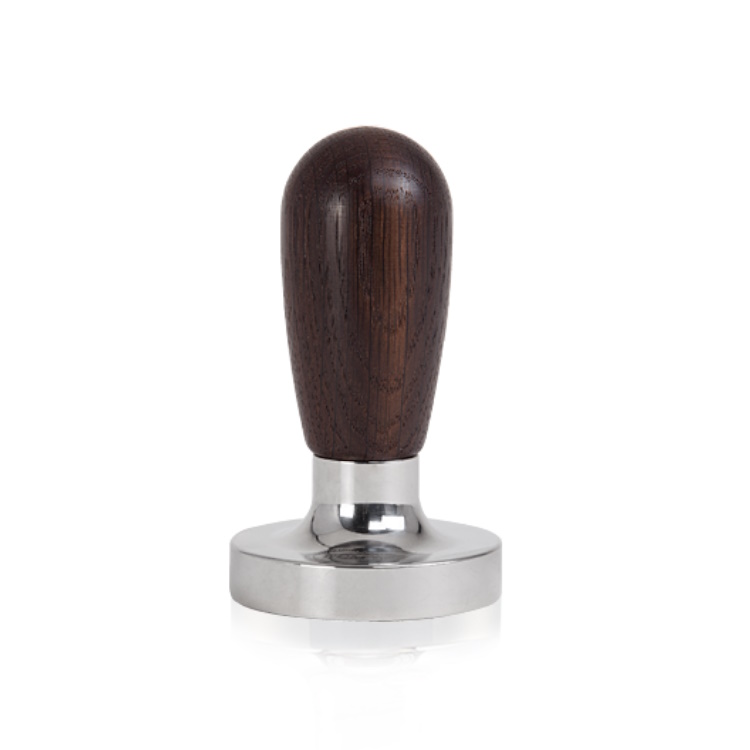 ECM - Tamper, plan, Edelstahl und Räuchereiche, 58,4 mm ECM - Tamper, plan, Edelstahl und Räuchereiche, 58,4 mm