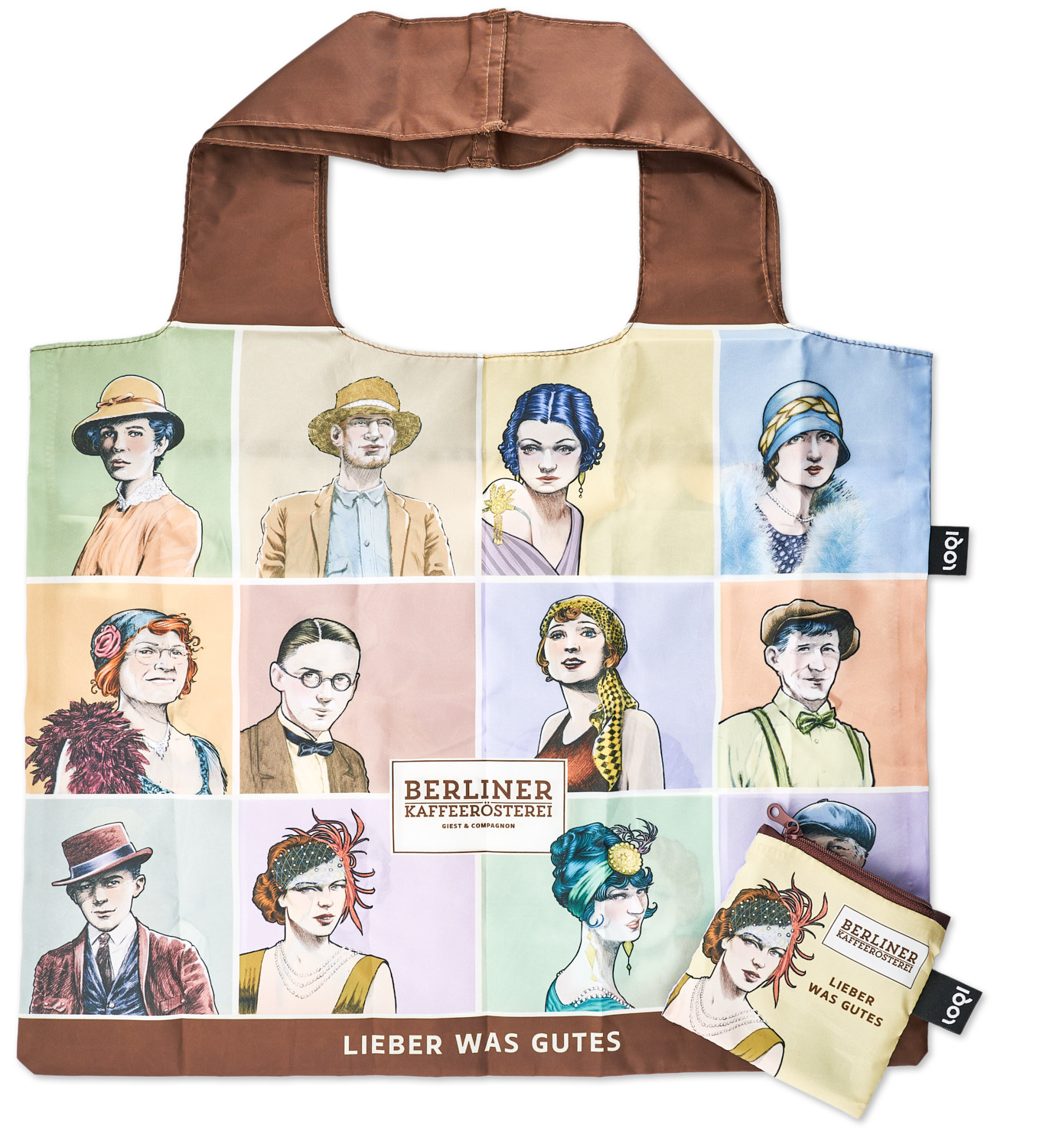 BKR - Recycling-Tragetasche M - LOQI - Gesichter BKR - Recycling-Tragetasche M - LOQI - Gesichter