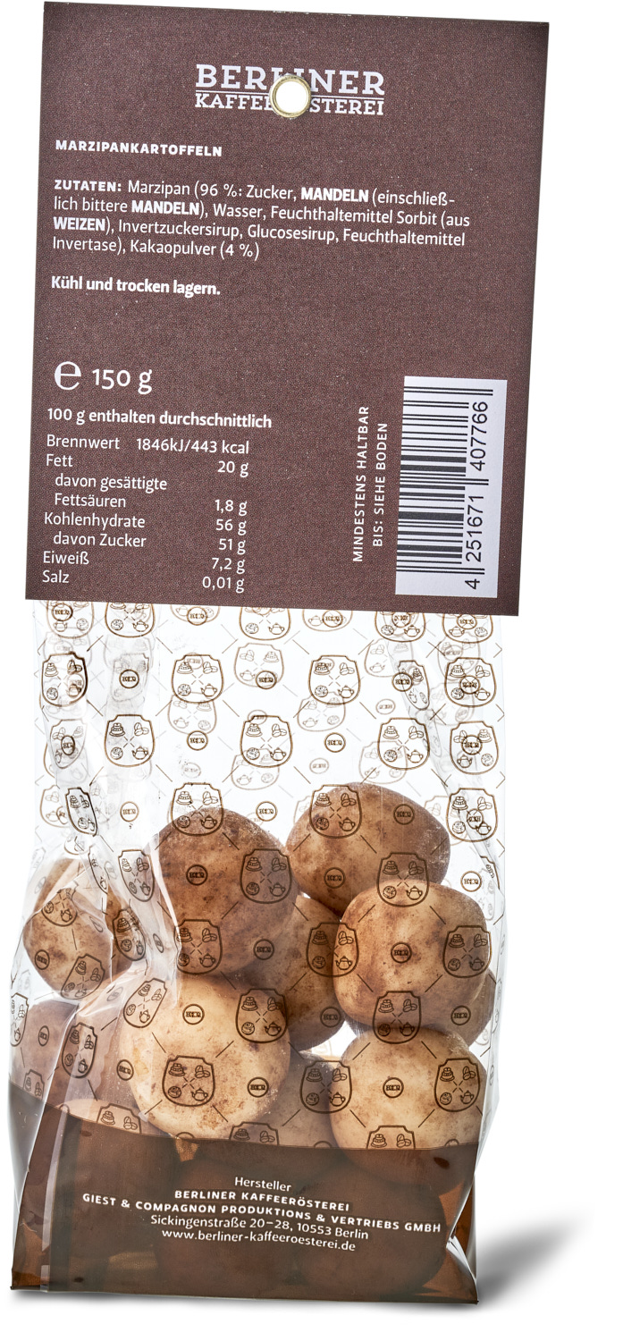 Marzipankartoffeln mit Kakaopulver Marzipankartoffeln mit Kakaopulver
