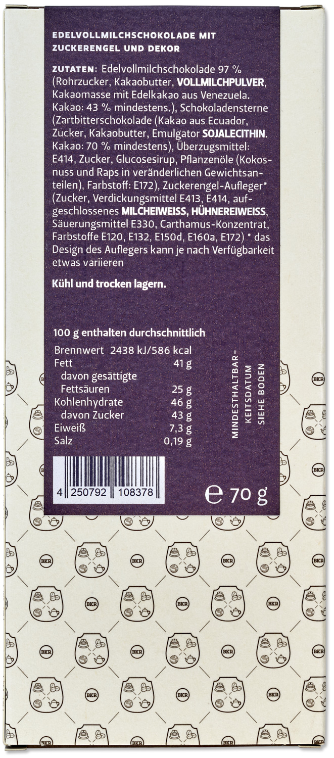 Tafel - Weihnachtsengel Vollmilch - Nr. 79