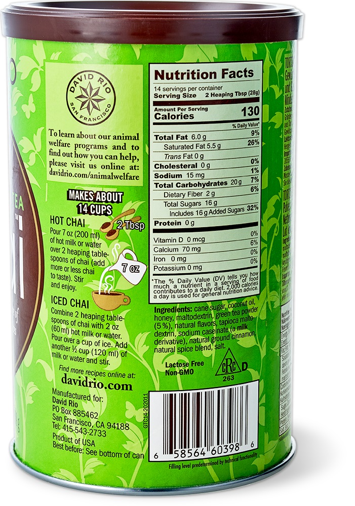 David Rio - Tortoise Green Chai - Dose (398 g) David Rio - Tortoise Green Chai - Dose (398 g)