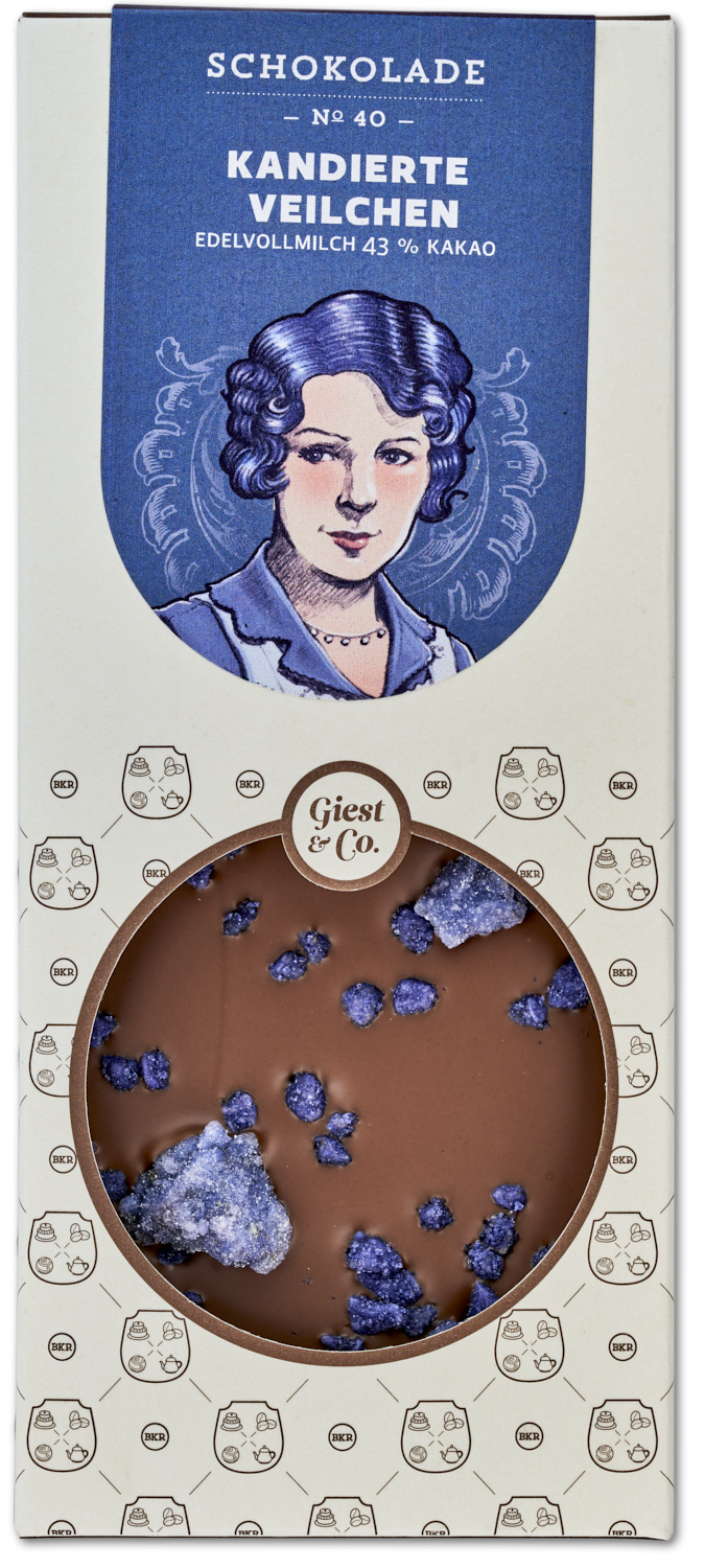 Tafel - kandierte Veilchen - Vollmilch - Nr. 40 Tafel - kandierte Veilchen - Vollmilch - Nr. 40