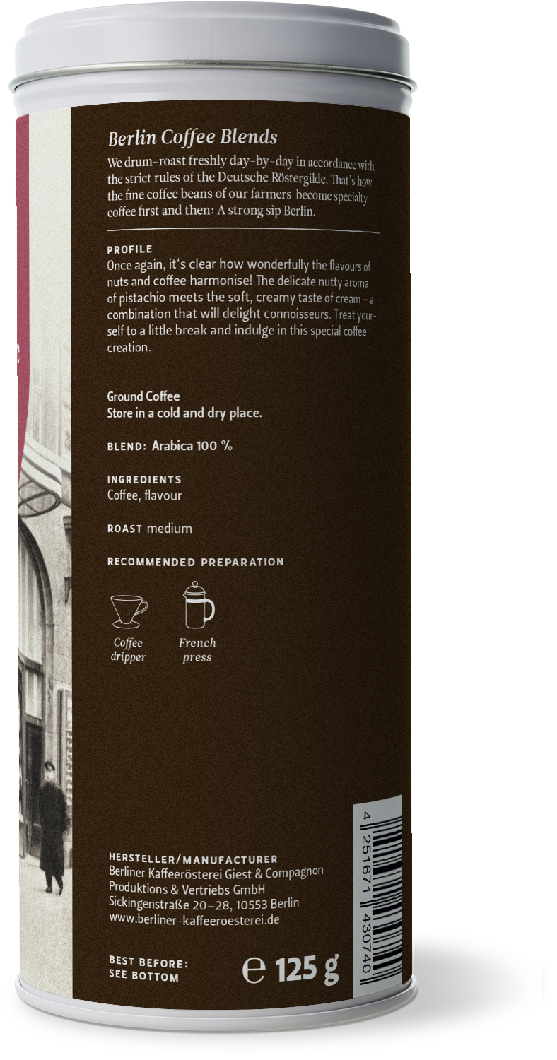 aromatisierter Kaffee Pistazien-Creme (125g / gemahlen)