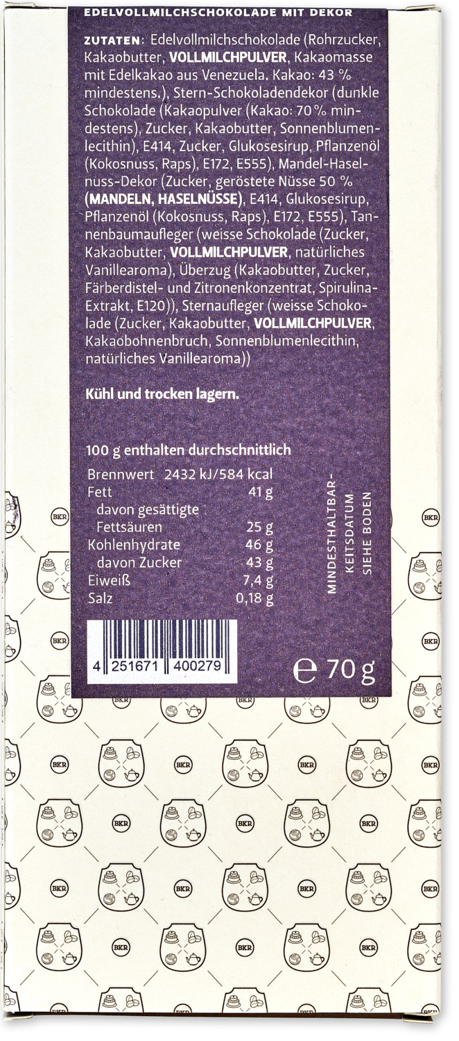 Tafel - Tannenbaum - Vollmilch - Nr. 87