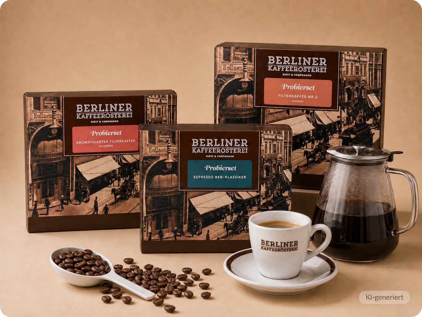 Berliner Kaffeerösterei Geschenke Sets Kaffee Tee Süsses Probiersets