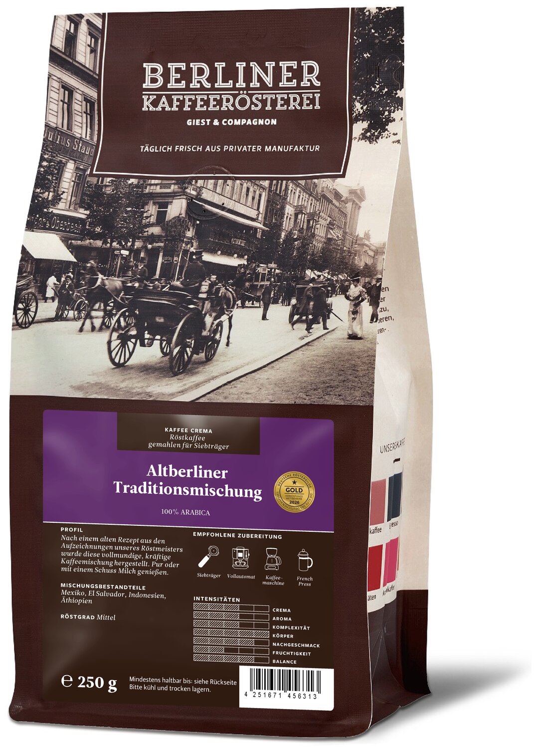 Berliner Kaffeeroesterei DE Altberliner Traditionsmischung 1070853.7