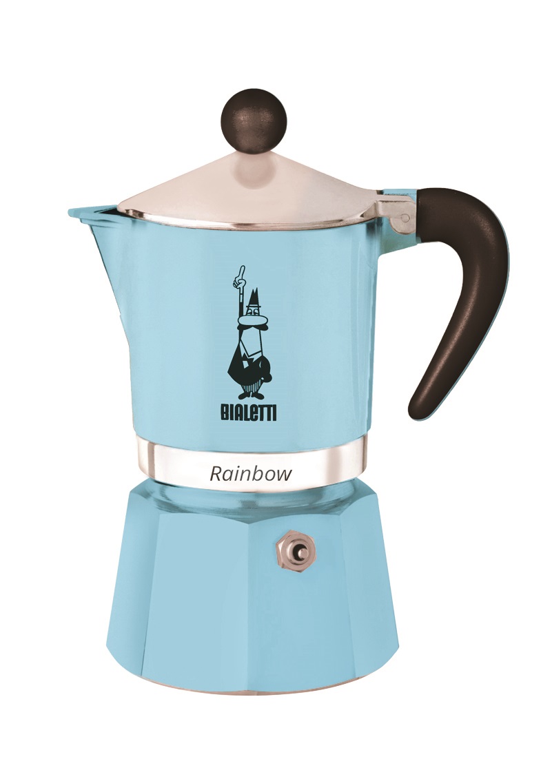 Bialetti - Espressokocher Rainbow 3 Tassen hellblau Bialetti - Espressokocher Rainbow 3 Tassen hellblau