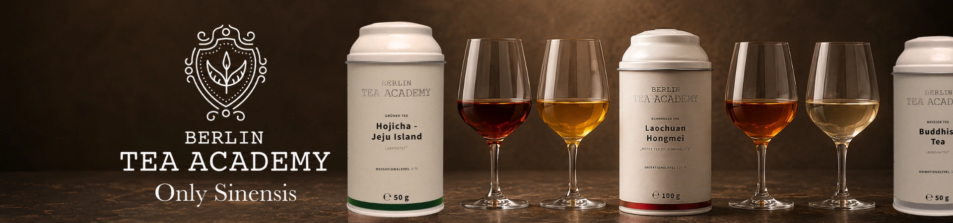 Banner für die Only Sinensis Reihe der Berlin Tea Academy - Hintergrund