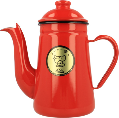 Kalita - Kanne aus Emaille in rot 1 L Kalita - Kanne aus Emaille in rot 1 L