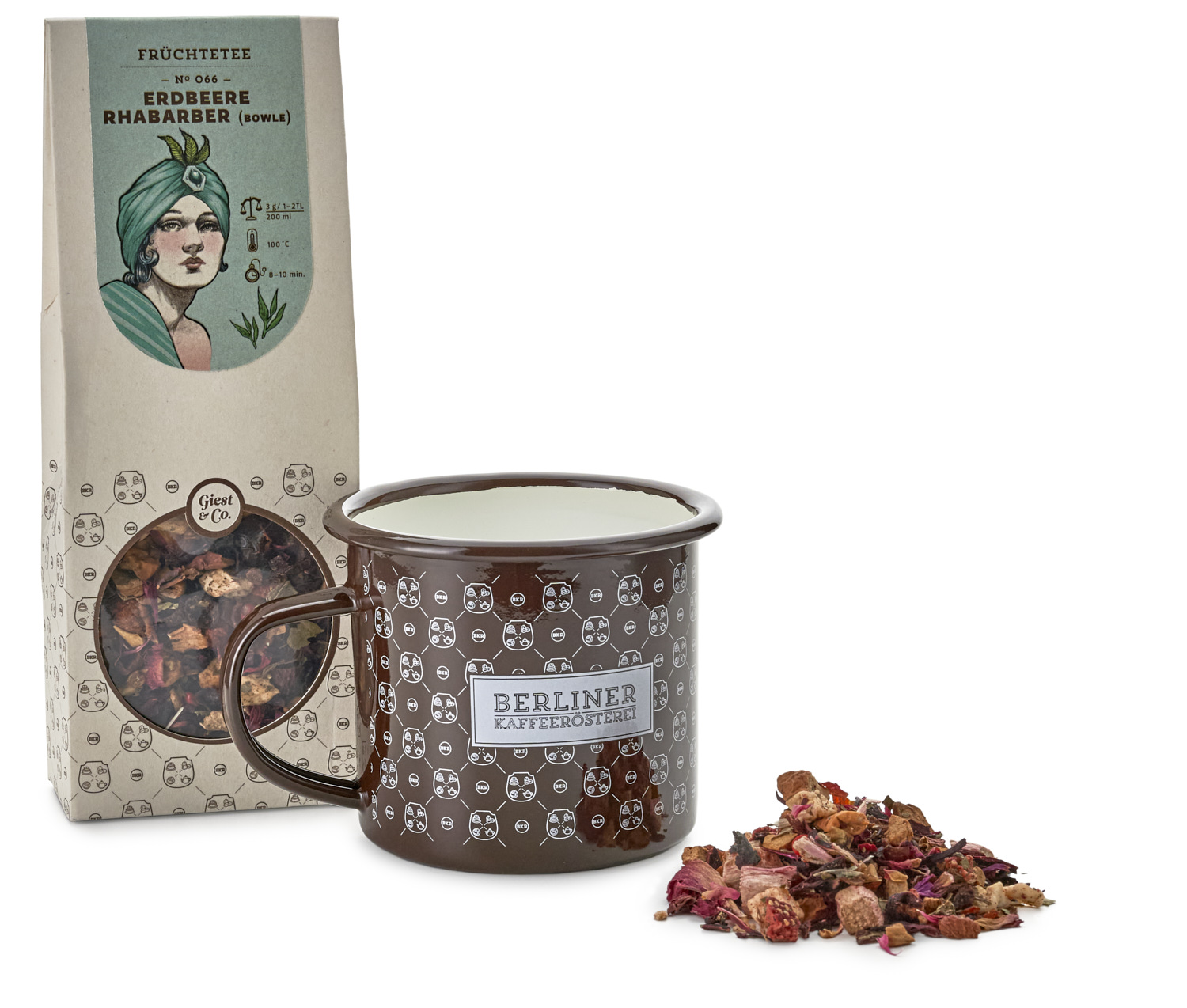 BKR Emaille Tasse mit 50g Tee nach Wahl im Schmuckkarton BKR Emaille Tasse mit 50g Tee nach Wahl im Schmuckkarton