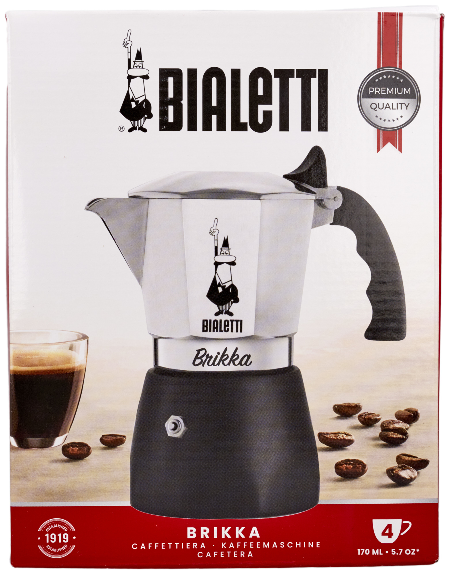Bialetti - Brikka Elite 4 Ts Herdkännchen Bialetti - Brikka Elite 4 Ts Herdkännchen