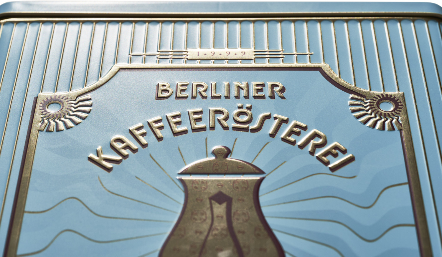 BKR - Jubiläums-Kaffeedose "25 Jahre Berliner Kaffeerösterei" (195 x 125 x 235 mm)