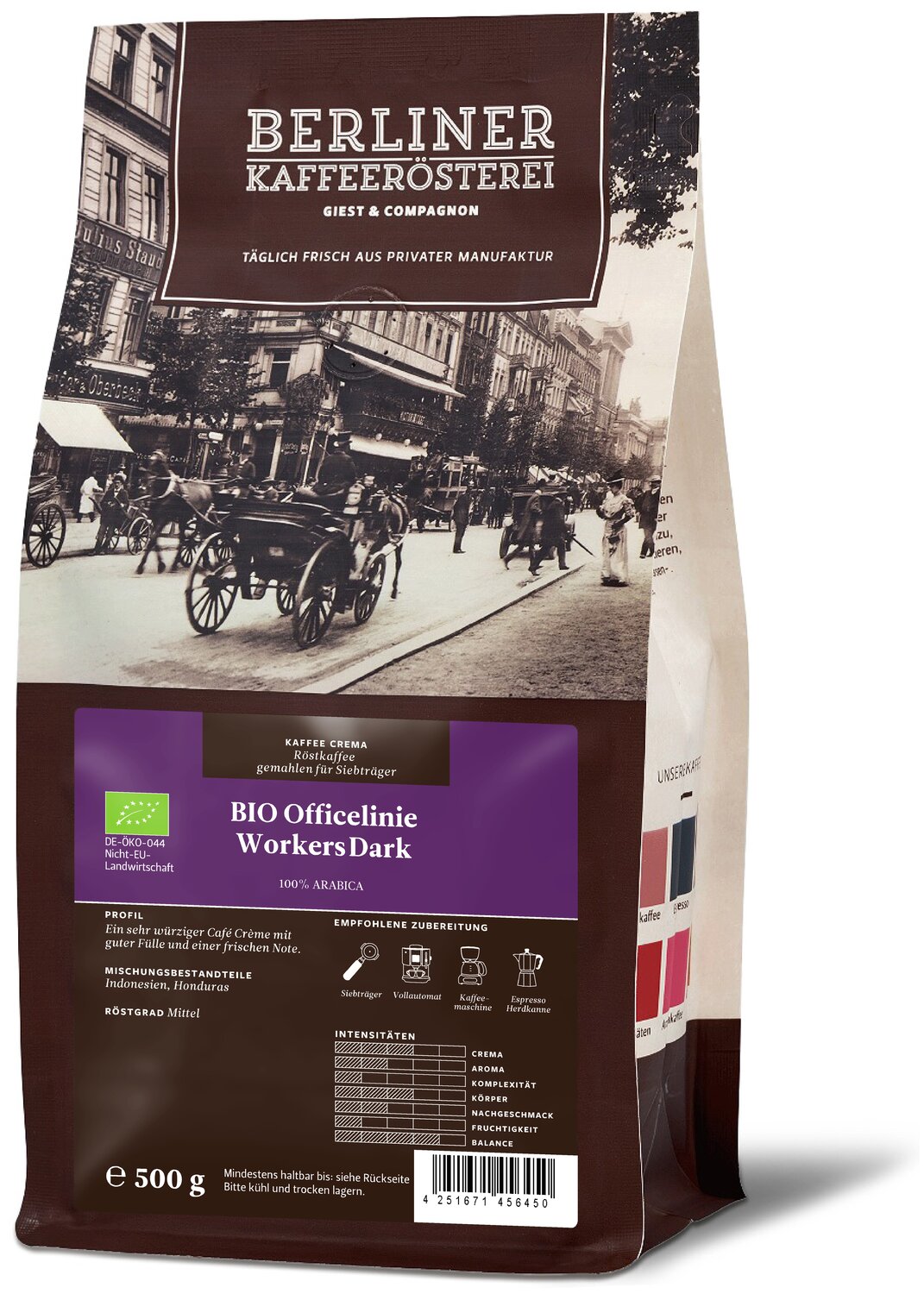 Berliner Kaffeeroesterei DE BIO Officelinie Workers Dark 1055704.7