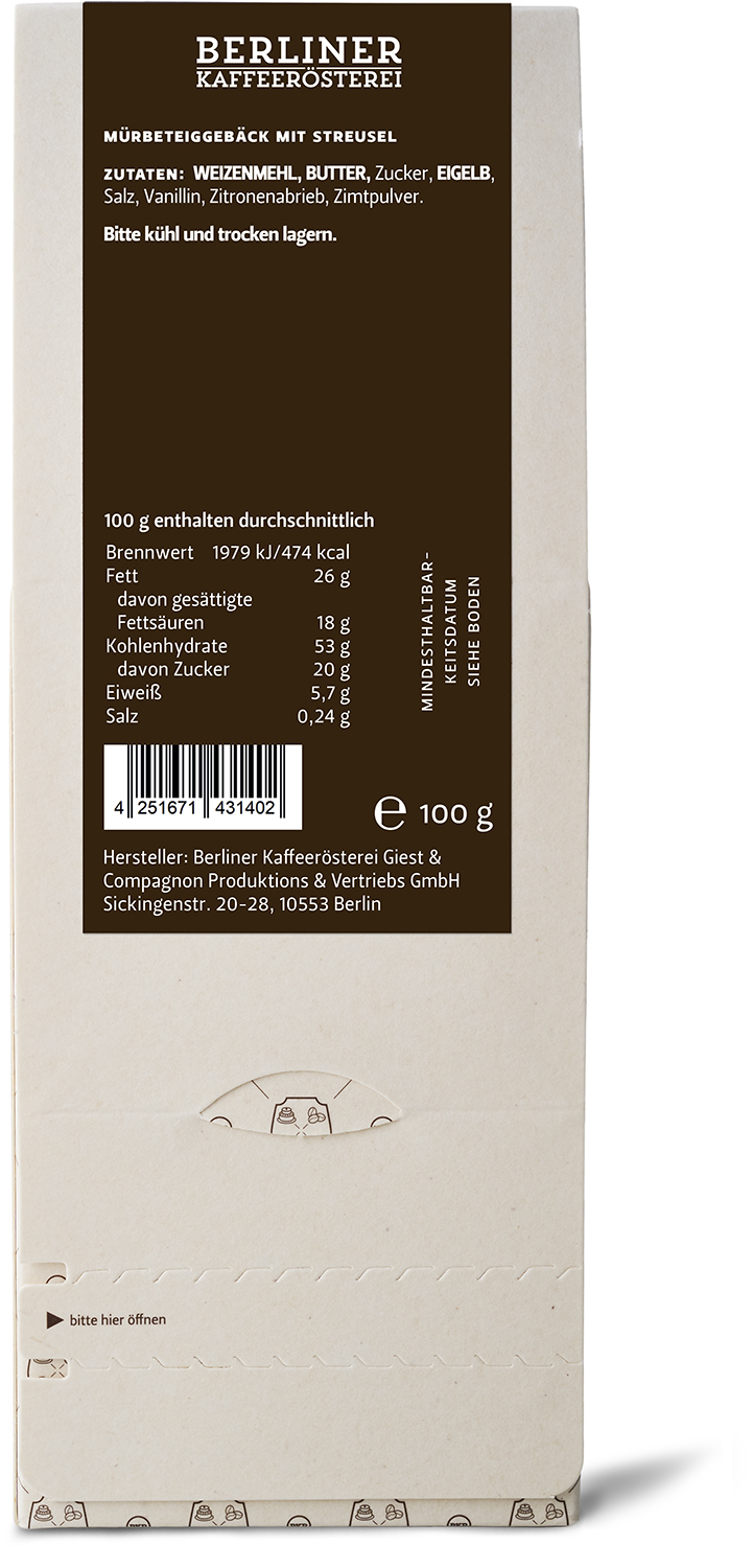 Gebäck - Knusperstreusel - Nr. 37