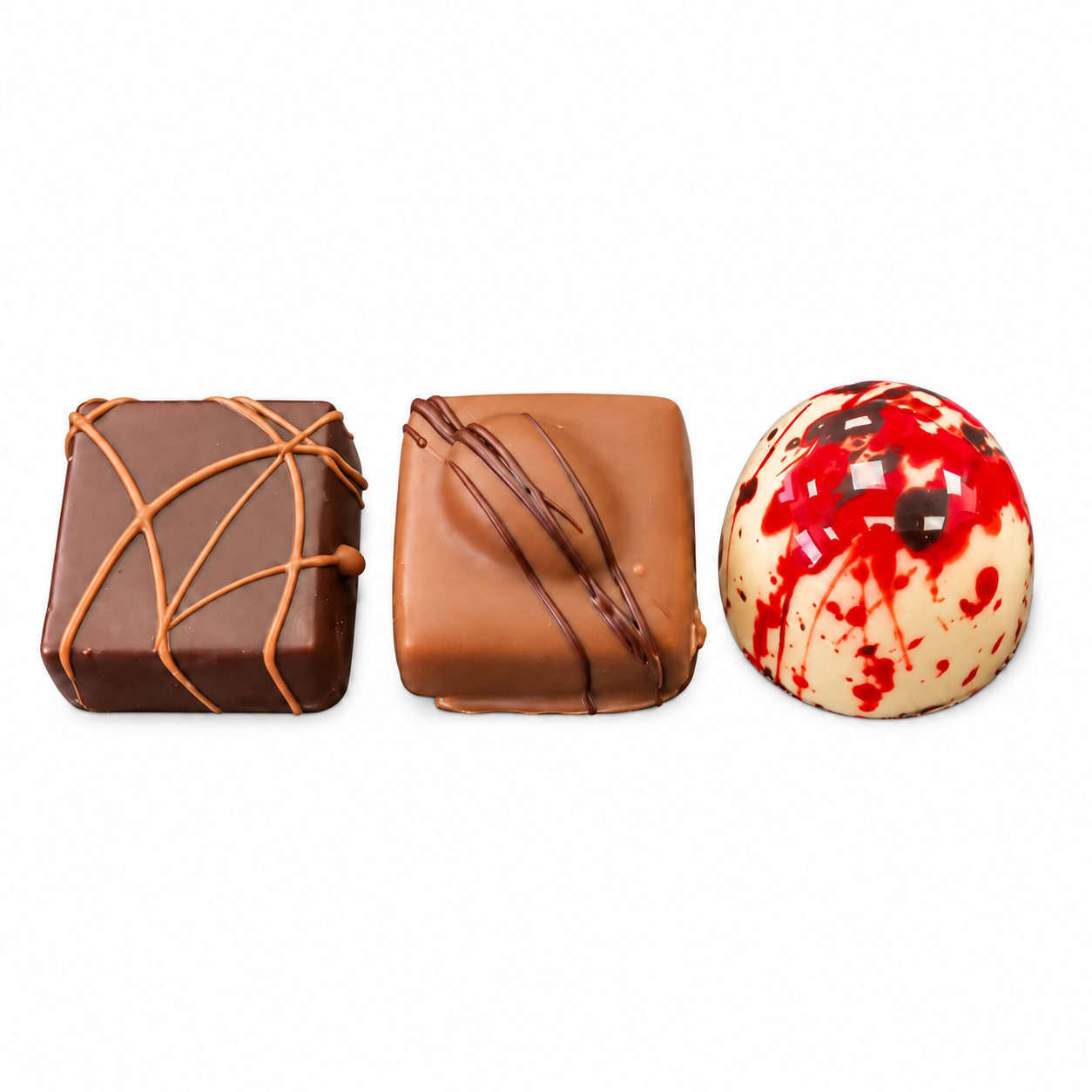 Berliner Salonpraline - 9er Pralinenbox mit Goldprägung und Banderole Frohe Weihnachten