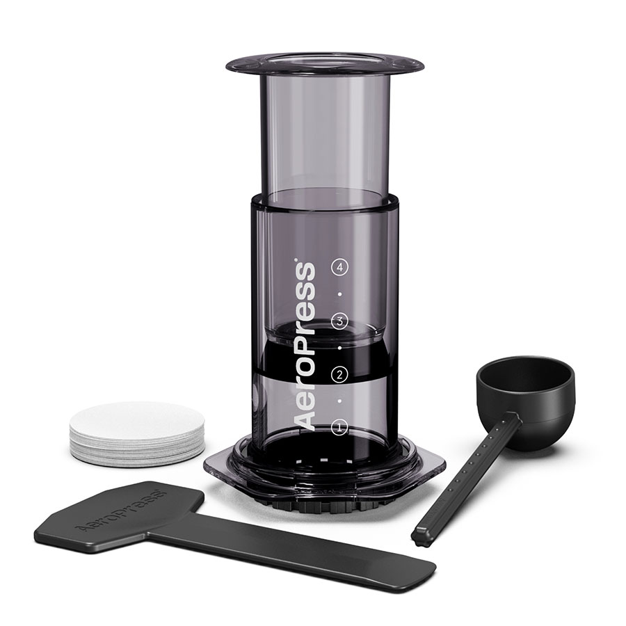 AeroPress® - Clear Coffee Press inkl. 100 Filter (Original in durchsichtig Schwarz) AeroPress® - Clear Coffee Press inkl. 100 Filter (Original in durchsichtig Schwarz)